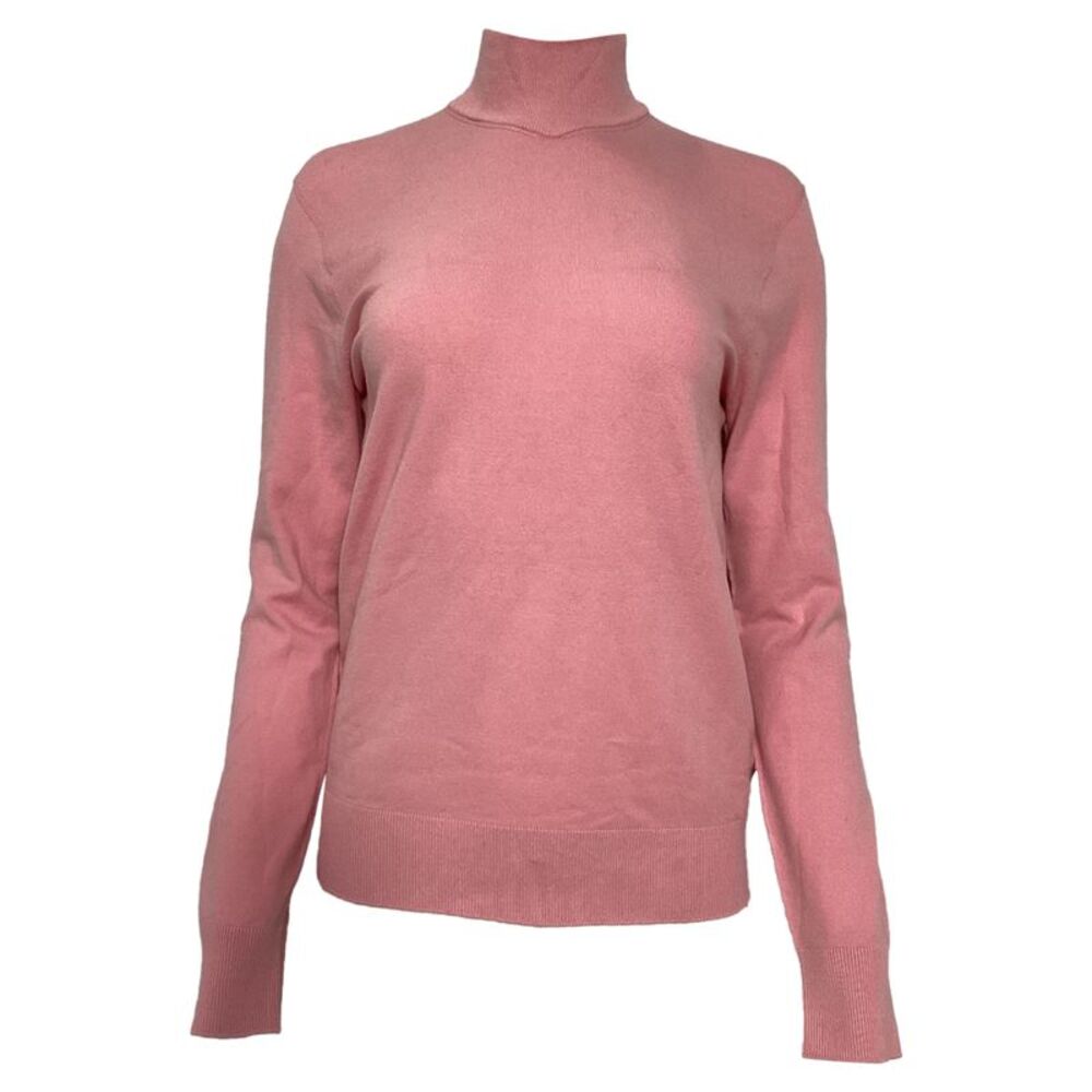 The Frankie Shop Turtleneck Sweater in Pink Cotton
